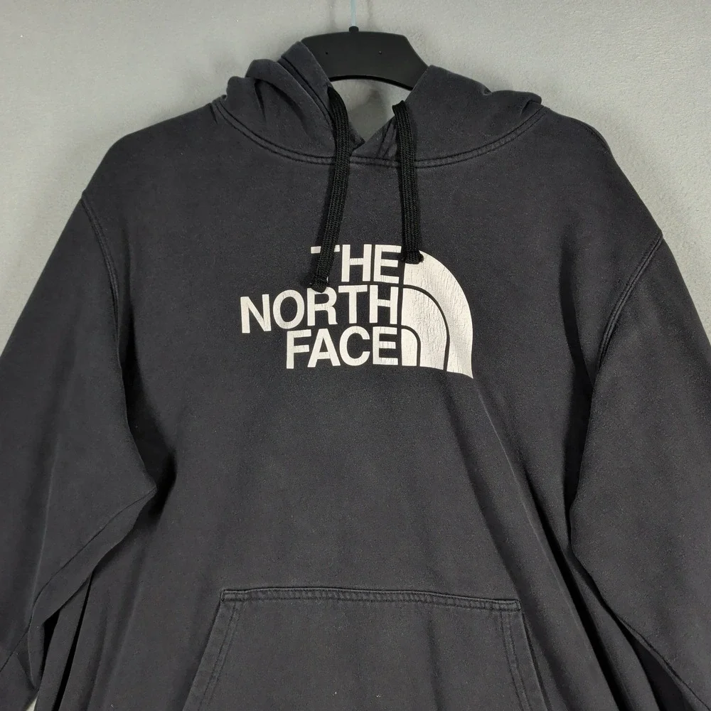 The North Face Hoodie Mens XXL Black Half Dome Logo Pullover Sweatshirt Outdoor‎